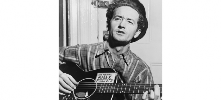 Singer-songwriter Woody Guthrie, 1943